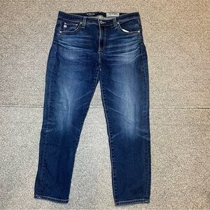 AG Adriano Goldschmied The Prima Cigarette Crop Jeans Womens Size 31 Blue Denim
